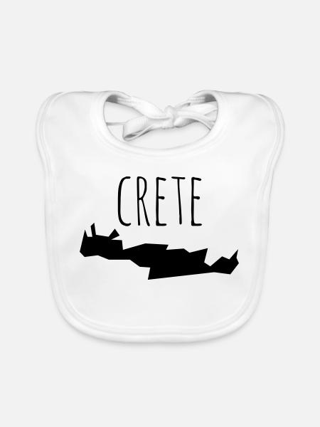 crete - Bavoir bio Bébé - blanc