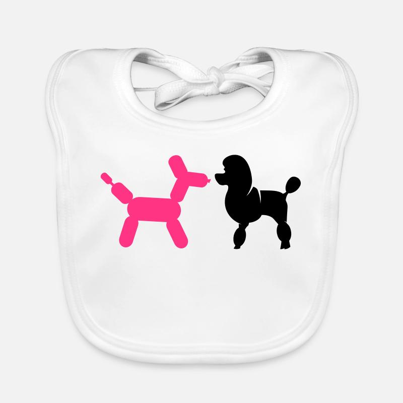 Poodle and Balloon Poodle Organic Baby Bibs