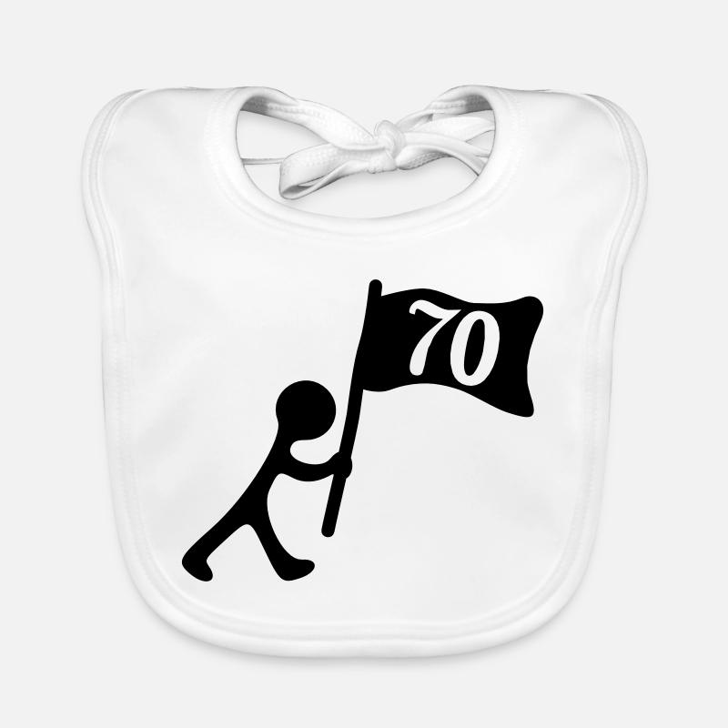 anniversaire 70 ans Bavoir bio Bébé