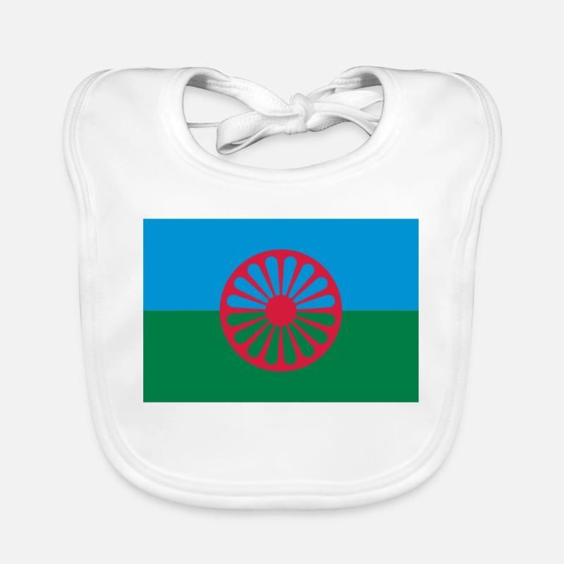 Drapeaux des Roms (V) Bavoir bio Bébé