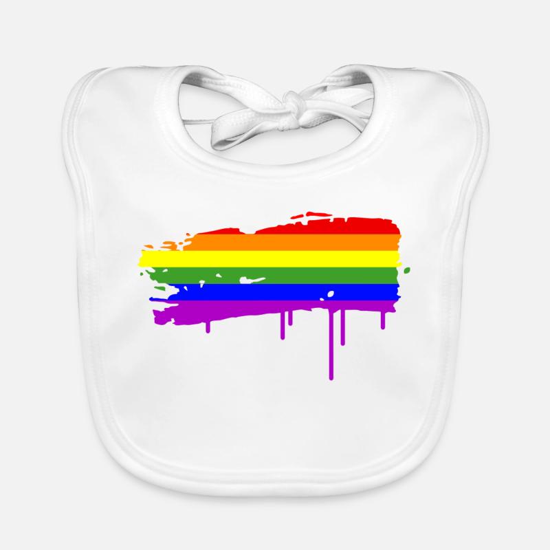 Regenbogenfahne Graffiti Baby Bio-Lätzchen