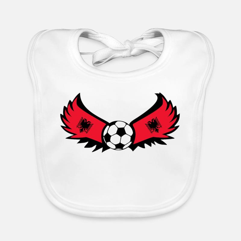 Soccer Albania Organic Baby Bibs