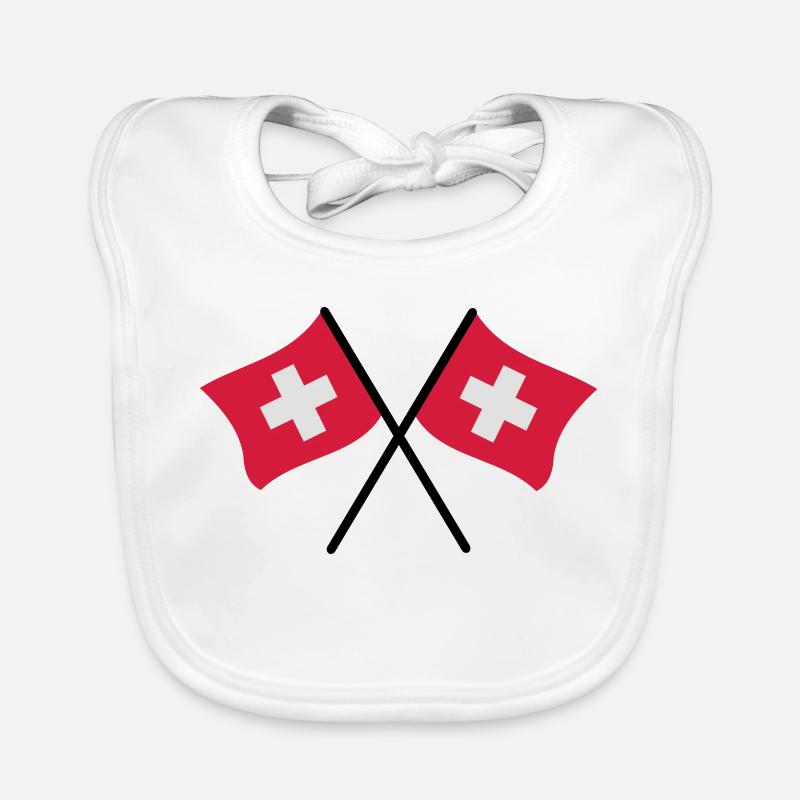 Drapeau suisse Bavoir bio Bébé