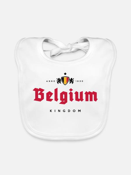 Belgium Kingdom beer label - België bier etiket - Bio-slabbetje voor baby's - wit - Voor