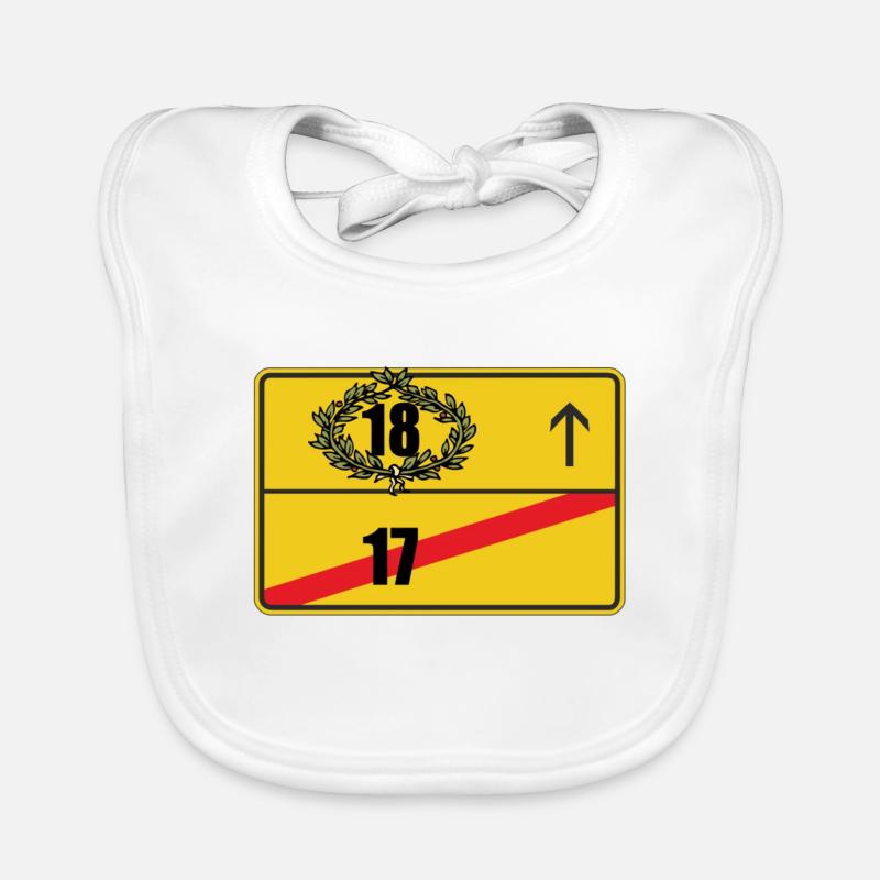 Ortsschild 18. Geburtstag Geschenk Baby Bio-Lätzchen