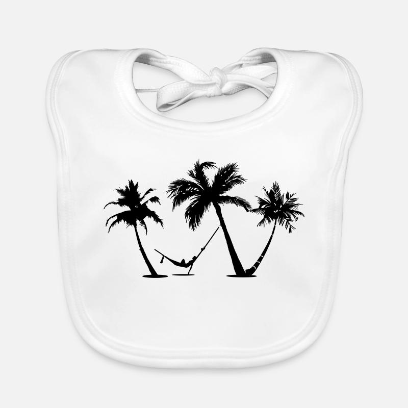 Holiday under palm trees in a hammock Organic Baby Bibs