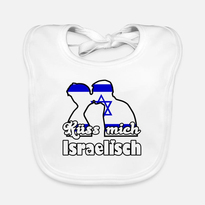 Küss mich Israelisch Geschenk Baby Bio-Lätzchen