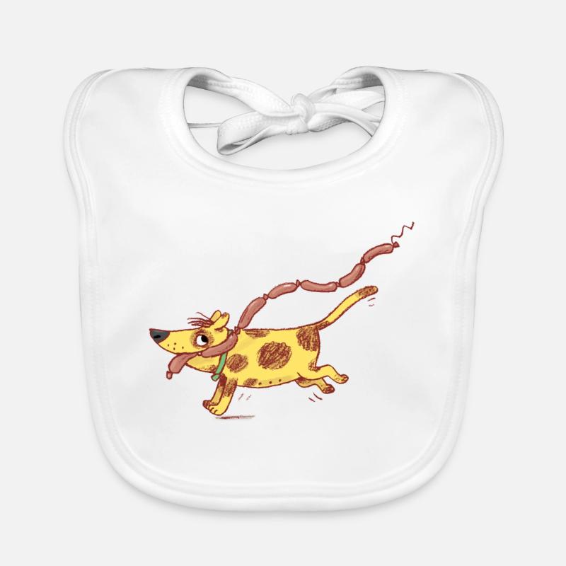 Laufender Wursthund Cartoon Baby Bio-Lätzchen