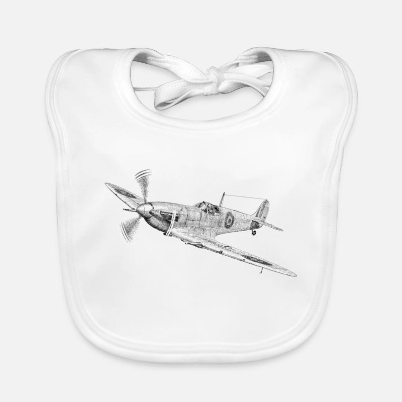 Spitfire - Organic Baby Bibs - white