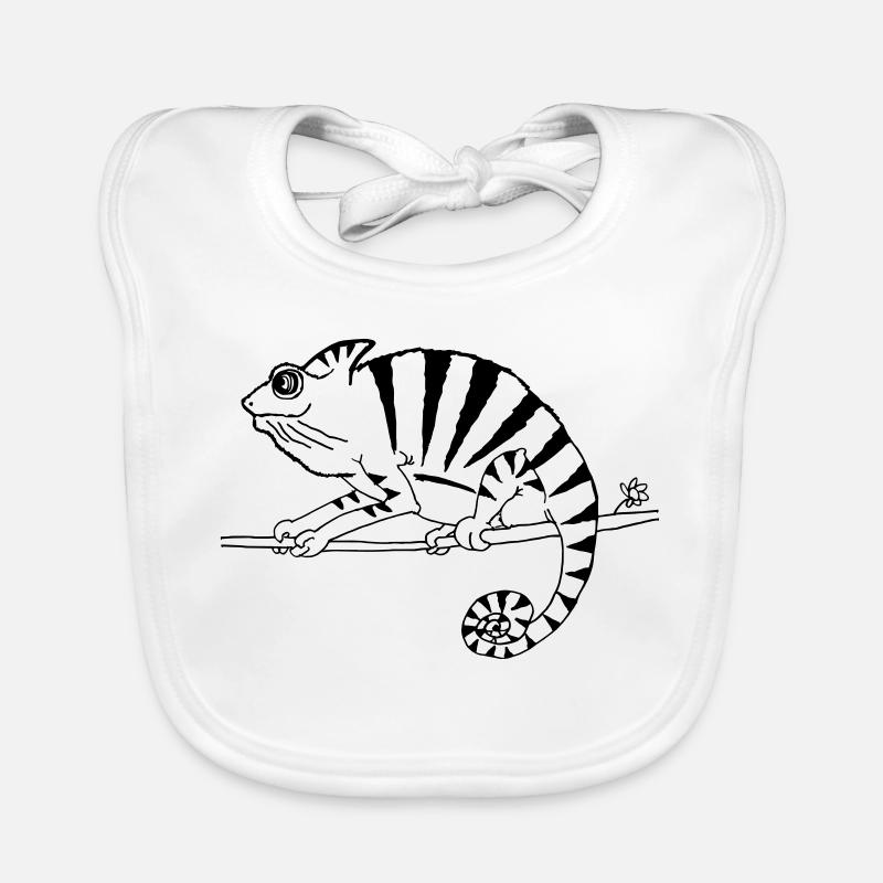 witziges Chamäleon Reptilien  Baby Bio-Lätzchen