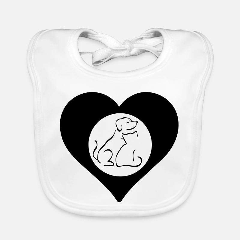 Herz voller Tierliebe Geschenk Baby Bio-Lätzchen
