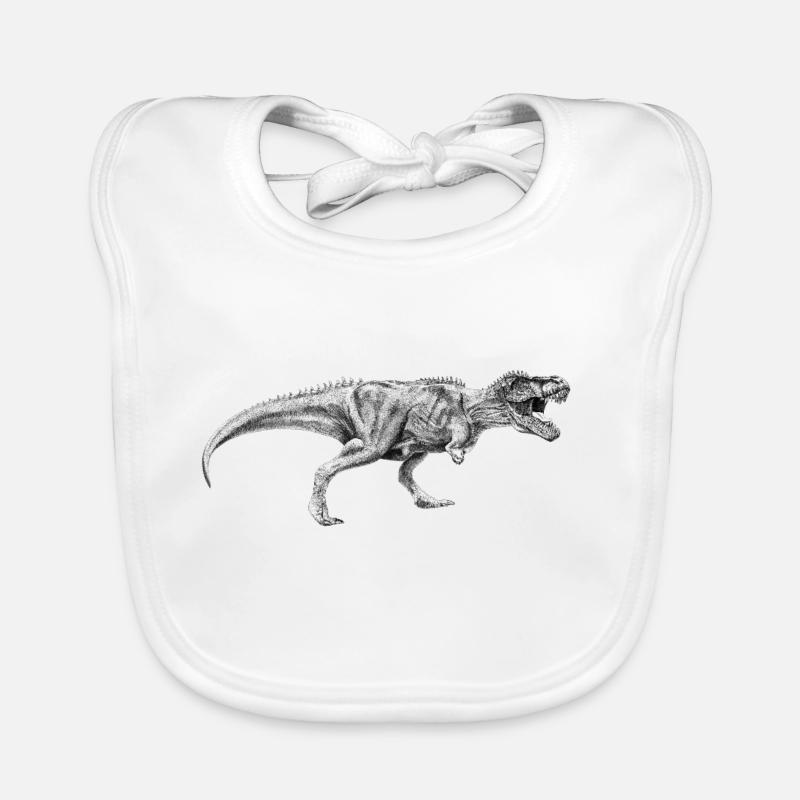 Dinosaur - Bavoir bio Bébé - blanc