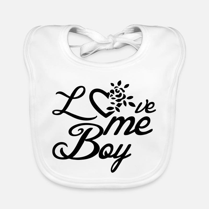 Love me, Boy Organic Baby Bibs