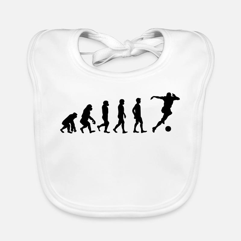 Fussballer Evolution Baby Bio-Lätzchen