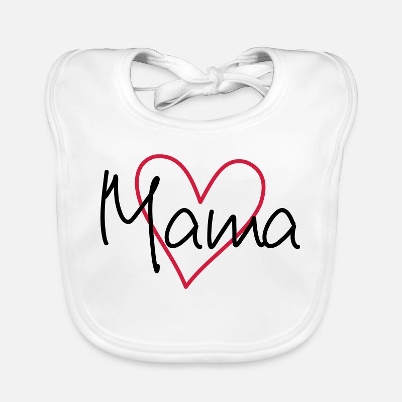 Mama Herz Geschenk Liebe Muttertag Baby Bio-Lätzchen