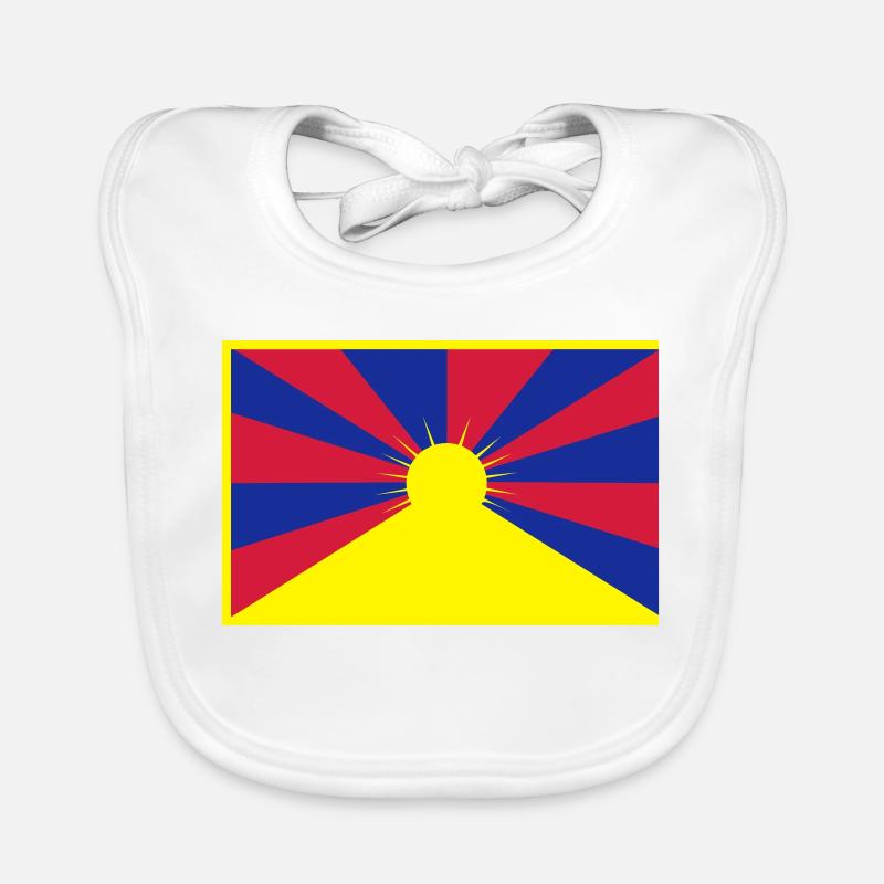 Flag of Tibet Organic Baby Bibs