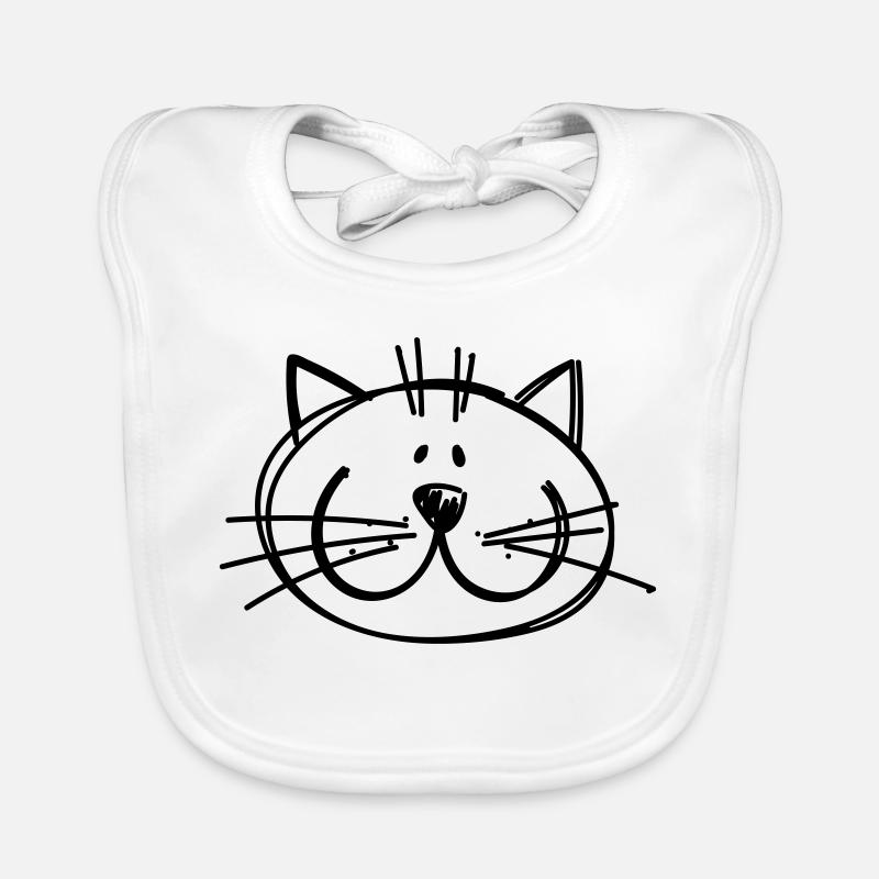 Katzen Zeichnung Baby Bio-Lätzchen