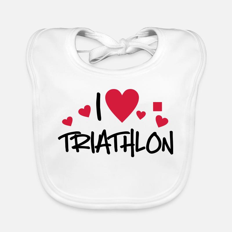 Triathlon - Baby Bio-Lätzchen - Weiß