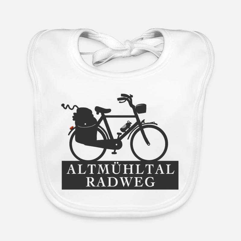 Altmühltal Radweg - Baby Bio-Lätzchen - Weiß