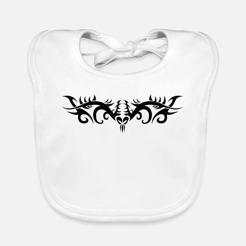Tribal 4 par Helfspawn - Bavoir bio Bébé - blanc
