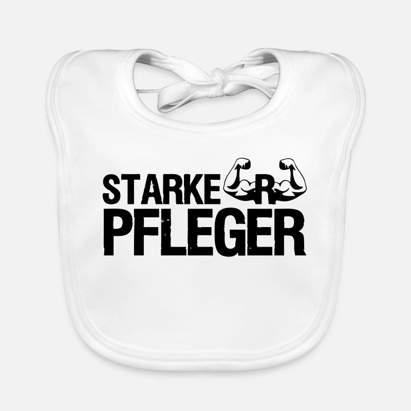 Starker Pfleger Pflege,Sprüche, Geschenk,Berufe Baby Bio-Lätzchen