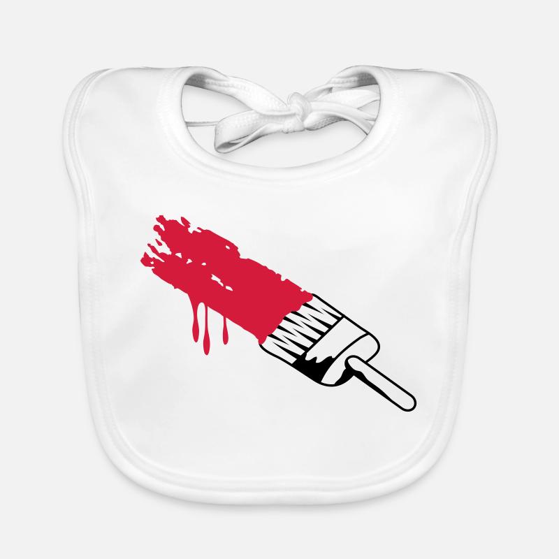Une brosse avec des couleurs Bavoir bio Bébé