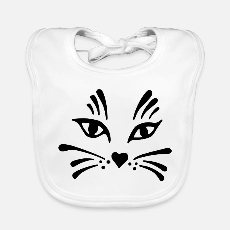 tête de chat simplifiée Bavoir bio Bébé