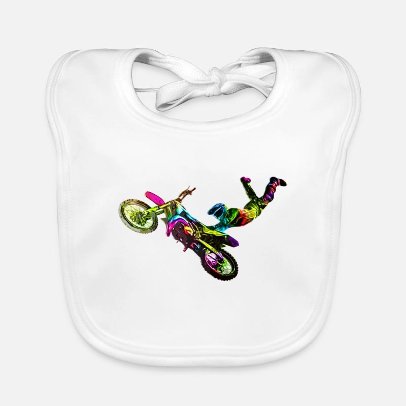Motocross de couleur Bavoir bio Bébé