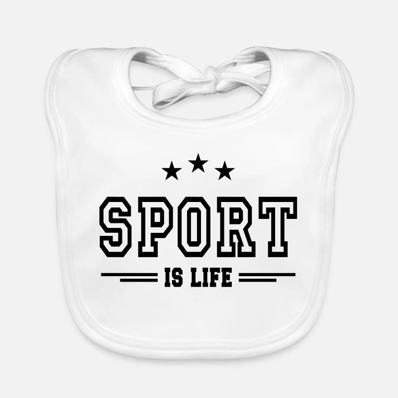 le sport c'est la vie 2 - Bavoir bio Bébé - blanc