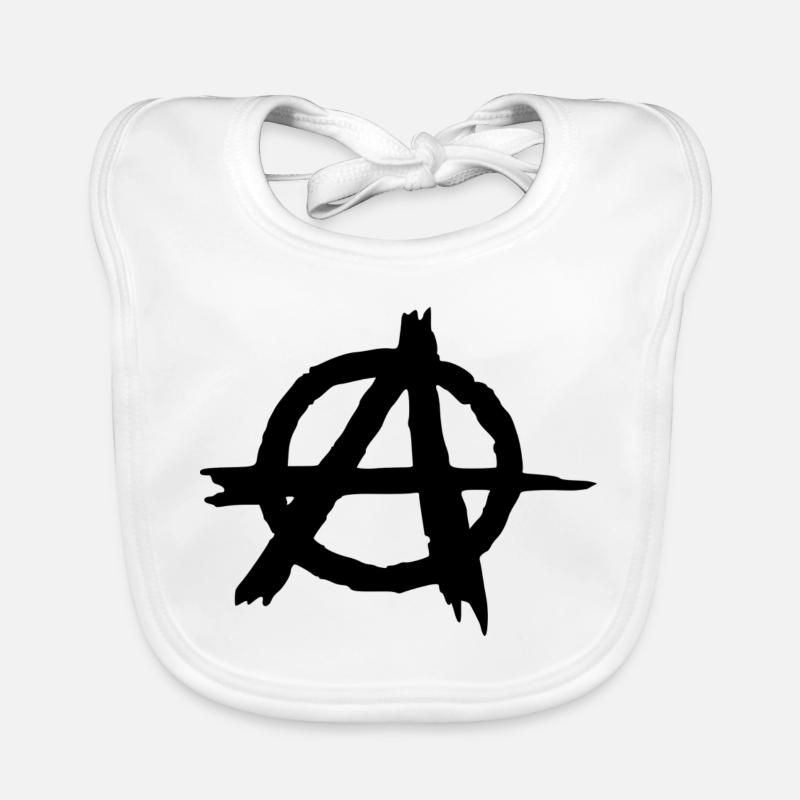 anarchie - Bavoir bio Bébé - blanc