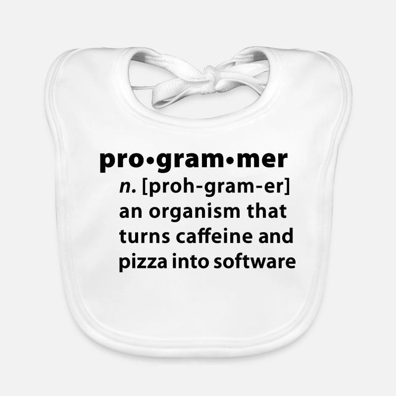 Programmer Wörterbuchdefinition - Baby Bio-Lätzchen - Weiß