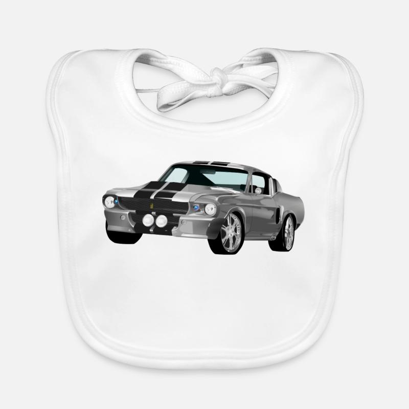 Auto - Baby Bio-Lätzchen - Weiß
