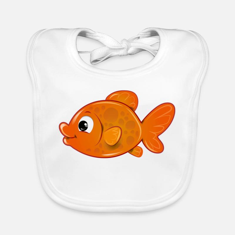 orange fish Organic Baby Bibs