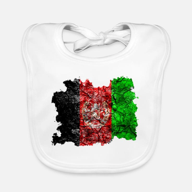 Drapeau de l'Afghanistan Vintage Bavoir bio Bébé