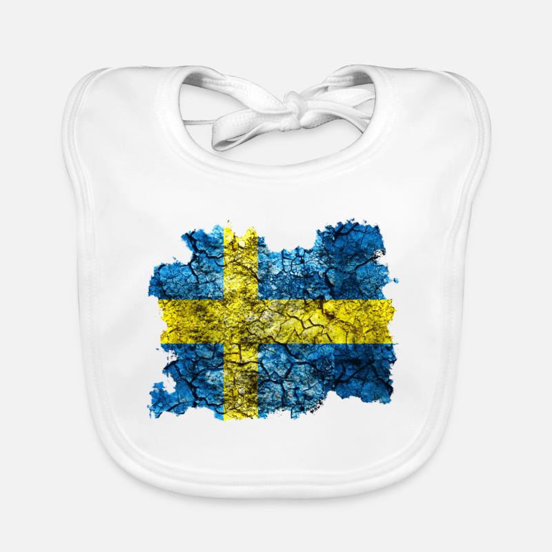 Suède Drapeau Vintage Bavoir bio Bébé