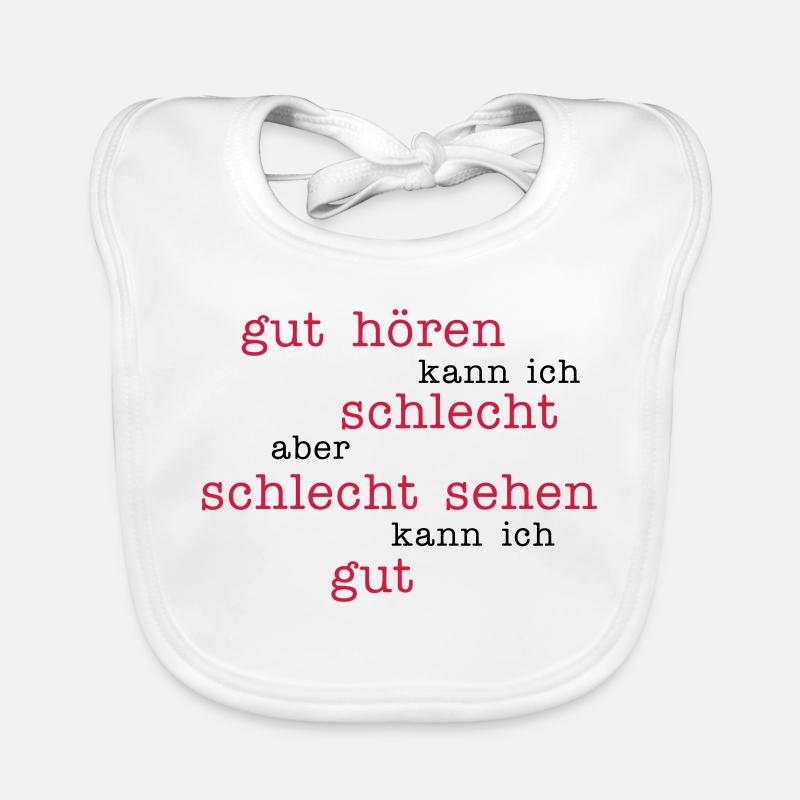 gut hören - schlecht sehen Baby Bio-Lätzchen