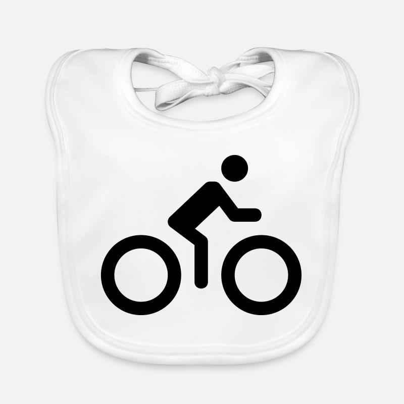 Logo de vélo - Bavoir bio Bébé - blanc