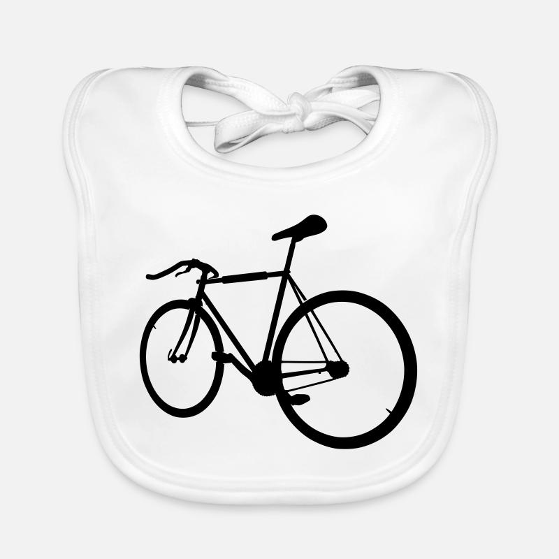 Vélo hipster - Bavoir bio Bébé - blanc