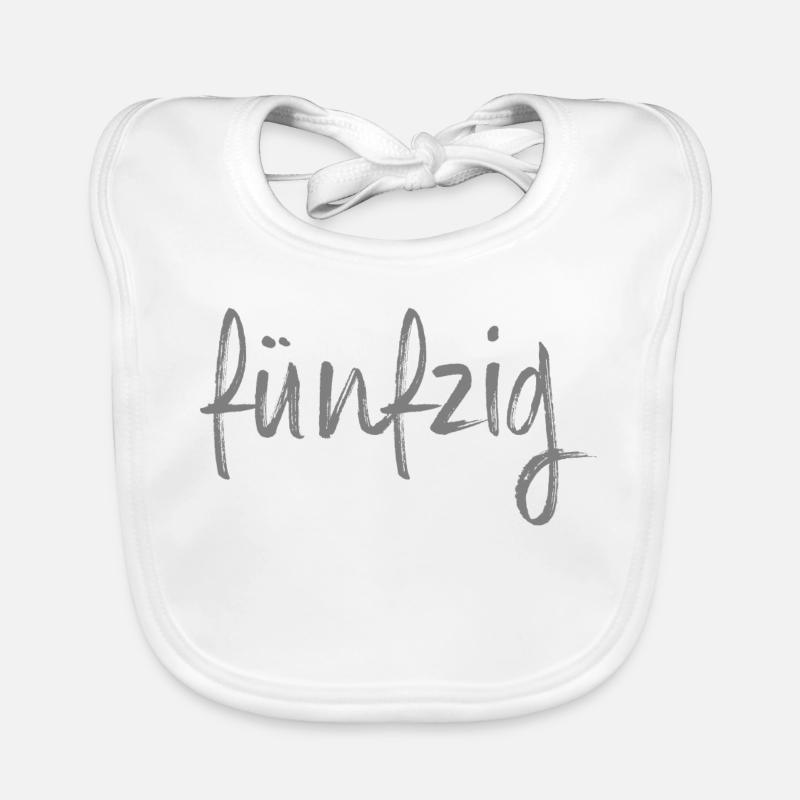 50 fünfzig 50. Geburtstag Geschenk Baby Bio-Lätzchen