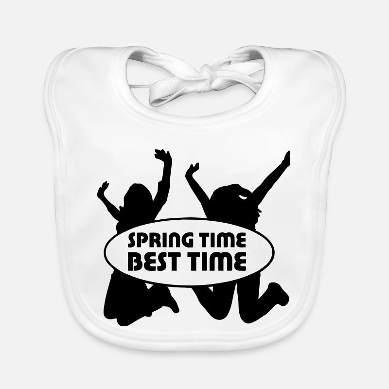 Spring Time Frühling Fun Freunde Geschenk Baby Bio-Lätzchen