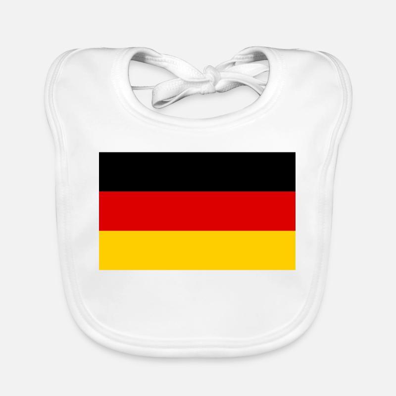 drapeau Allemagne - Bavoir bio Bébé - blanc