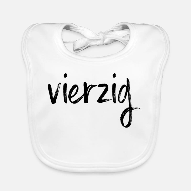 40 vierzig 40. Geburtstag Geschenk Baby Bio-Lätzchen