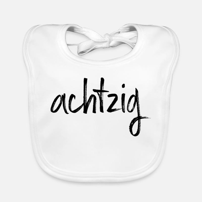 80 achtzig 80. Geburtstag Geschenk Baby Bio-Lätzchen