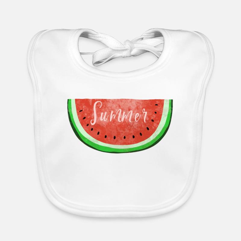 Summer watermelon - melons - summer Organic Baby Bibs