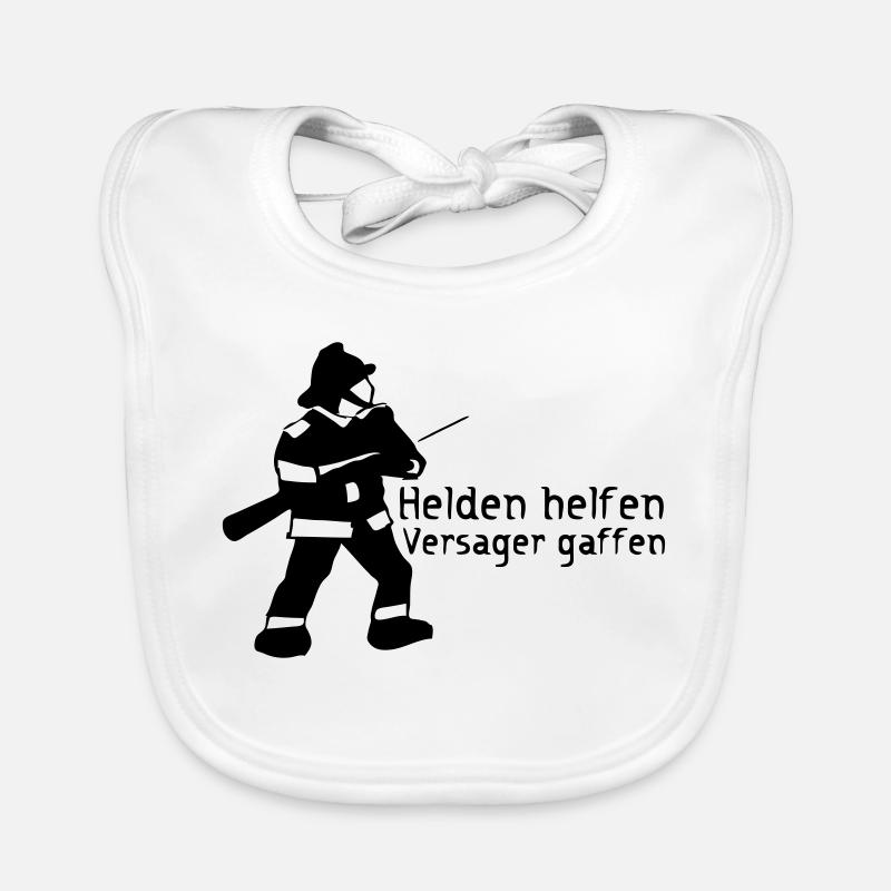 Helden vs Versager Feuerwehr Gaffer Geschenk Baby Bio-Lätzchen
