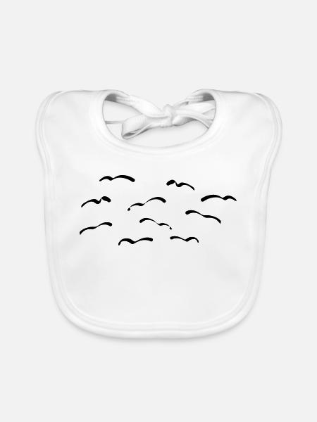 linnut - Organic Baby Bibs - white - Front
