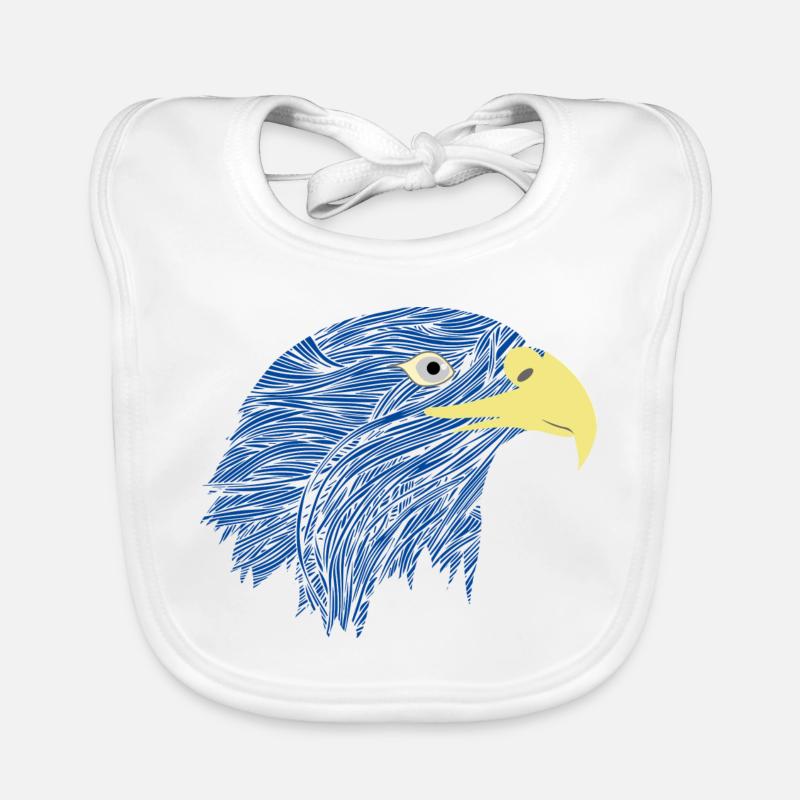 Power animal hawk blue hawk bird eagle gift Organic Baby Bibs
