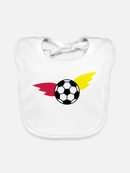 Championnat de ballon de football - Bavoir bio Bébé - blanc - Devant
