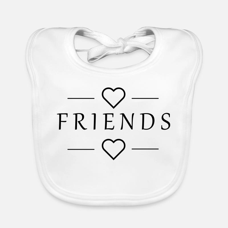 Meilleurs amis -Amis- - Bavoir bio Bébé - blanc