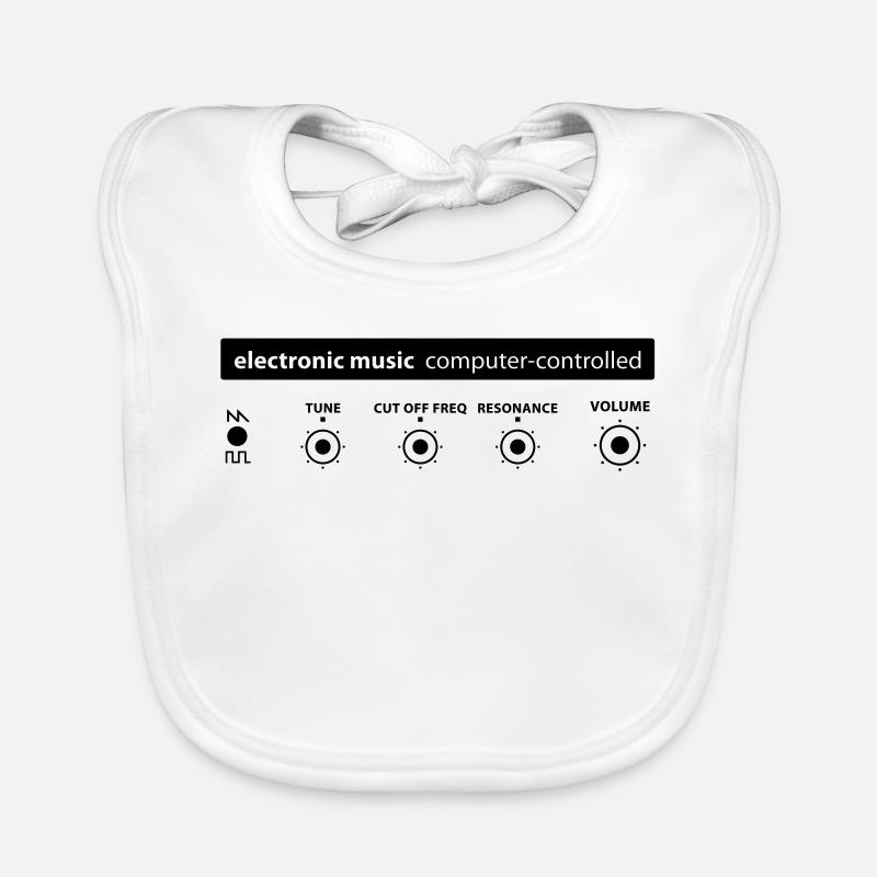 musique electronique - Bavoir bio Bébé - blanc